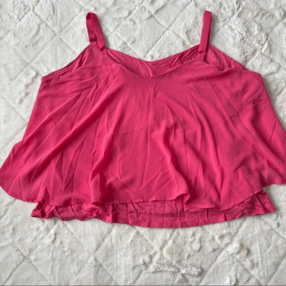 Torrid | Supersonic Pink Double Layer Chiffon Blouse | Size 1X - Picture 3 of 8